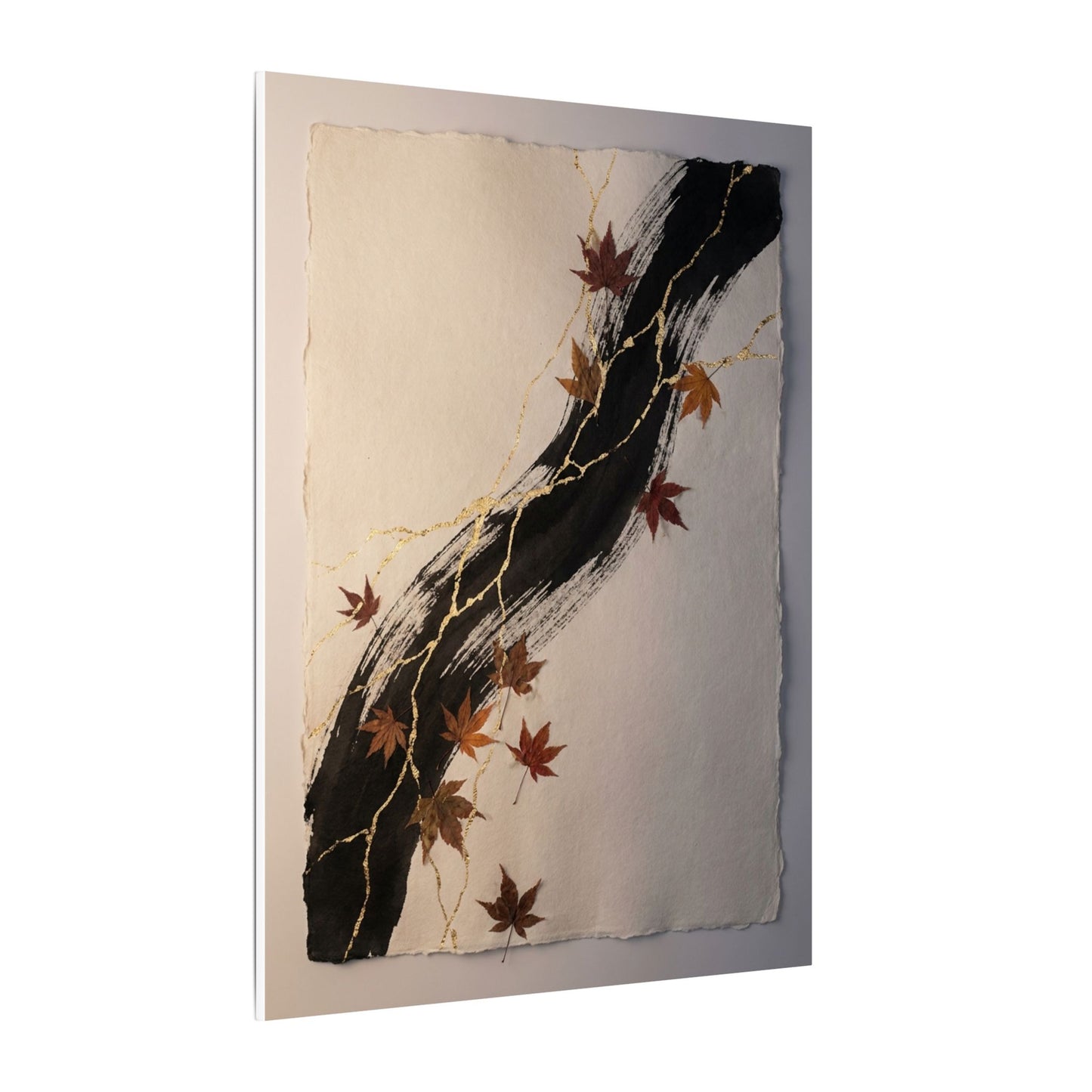 Dawn Ink Brushstroke Canvas Art - Kintsugi Ma