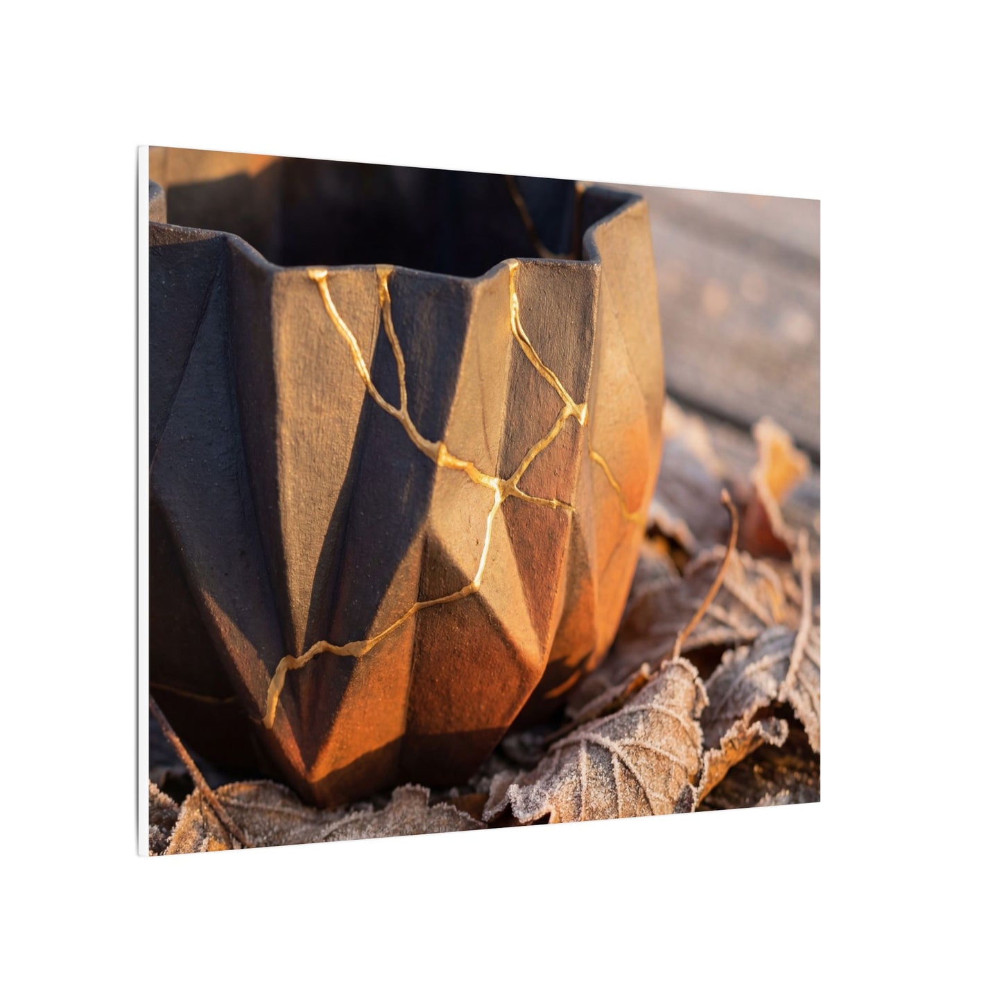 Paper Fold Gold Repair Canvas Art | Philosophical Kintsugi Art