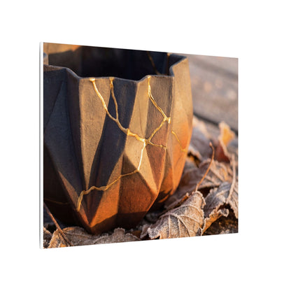 Paper Fold Gold Repair Canvas Art | Philosophical Kintsugi Art