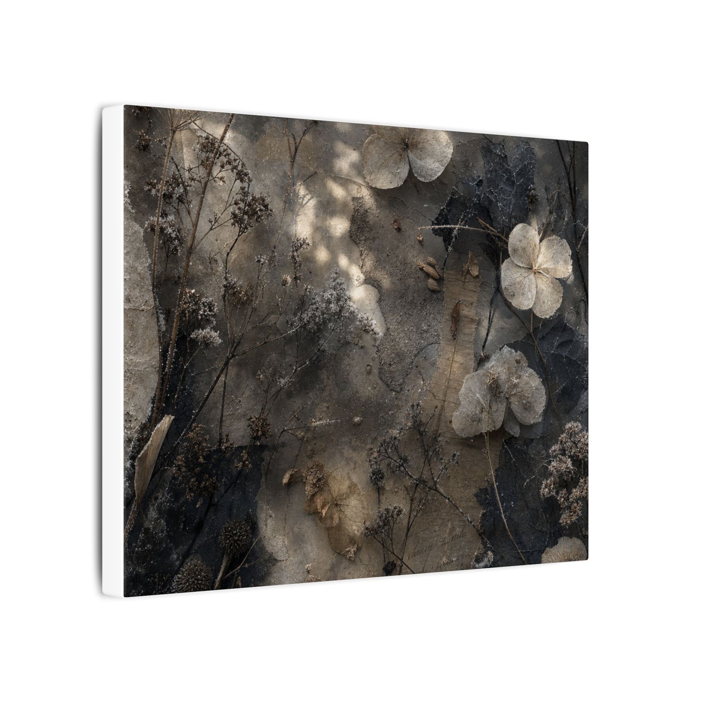 Winter Dried Flowers Texture Canvas Art | Elegant Decor