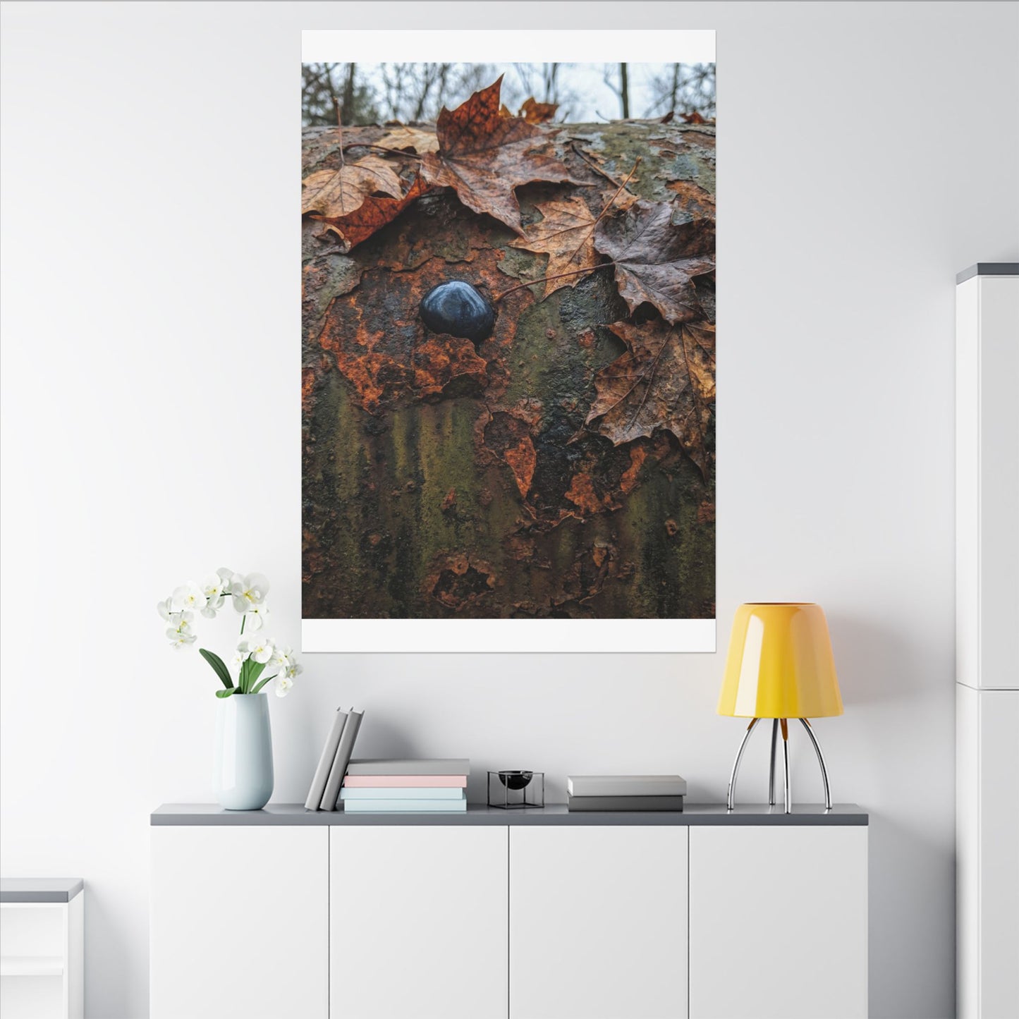 Datsuzoku Rust Patina Canvas Art - Dark Japandi Moody Minimal