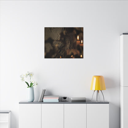 Shadow Play Dark Texture Canvas Art | Moody Dark Japandi Art