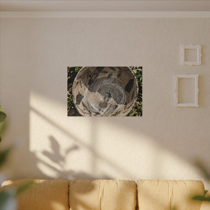 Elegant Ceramic Bowl Canvas Art - Japanese Pattern Japandi