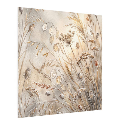 Winter Dried Flowers Watercolor Canvas Art | Warm Decor