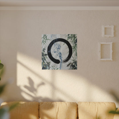 Zen Incense Smoke in Moonlight | Enso Canvas Art
