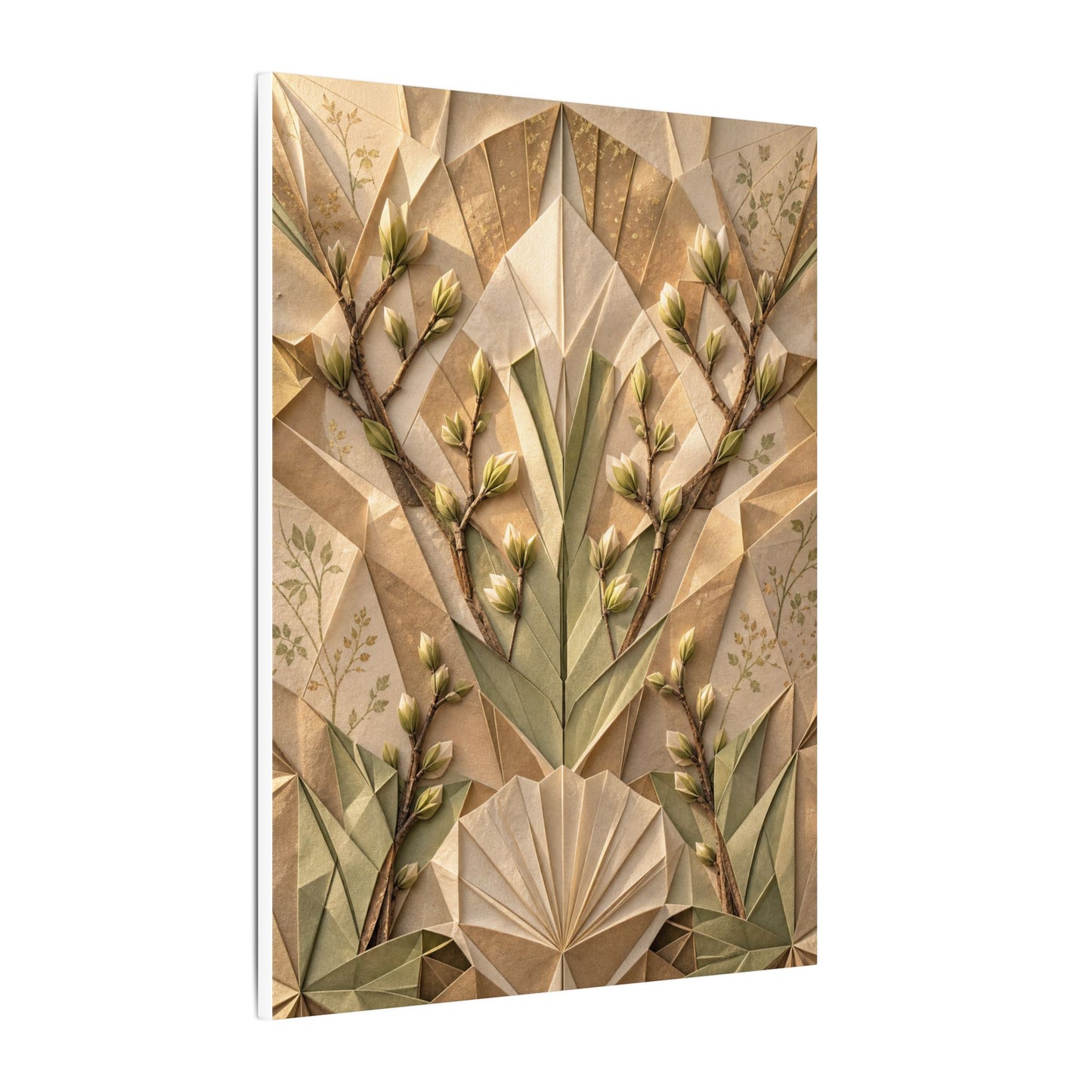 Kanso Paper Fold Canvas Art - Japandi Japanese Pattern
