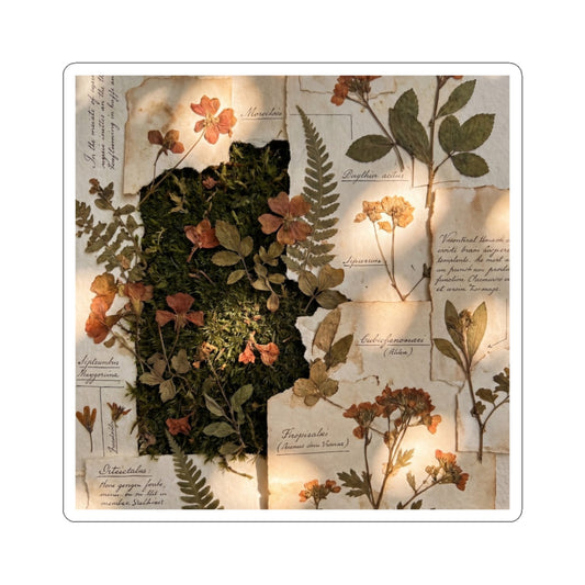Datsuzoku Moss Close Up Sticker - Cottagecore Herbarium