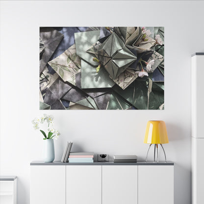 Shibui Paper Fold Canvas Art - Japandi Japanese Pattern
