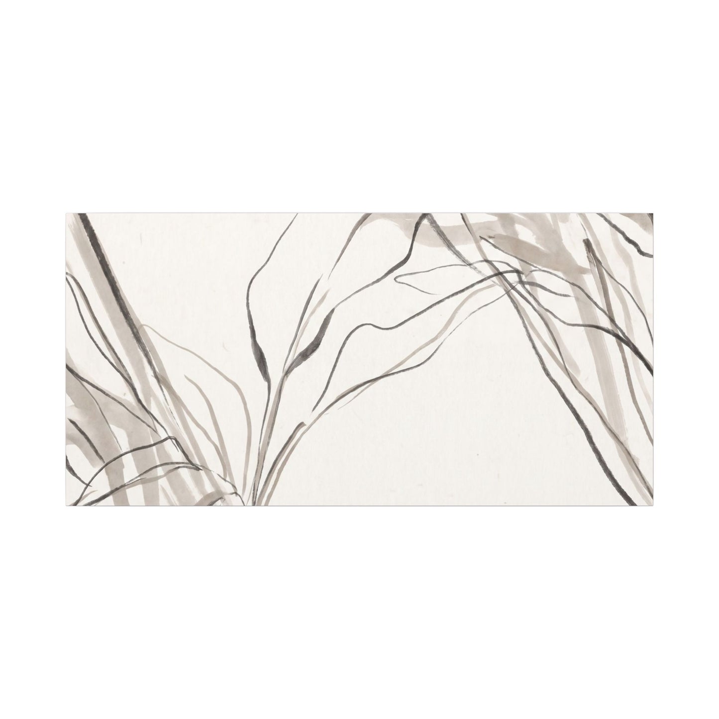 Neutral Shoji Screen Canvas Art - Minimal Line Japandi