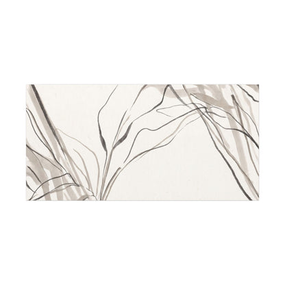 Neutral Shoji Screen Canvas Art - Minimal Line Japandi