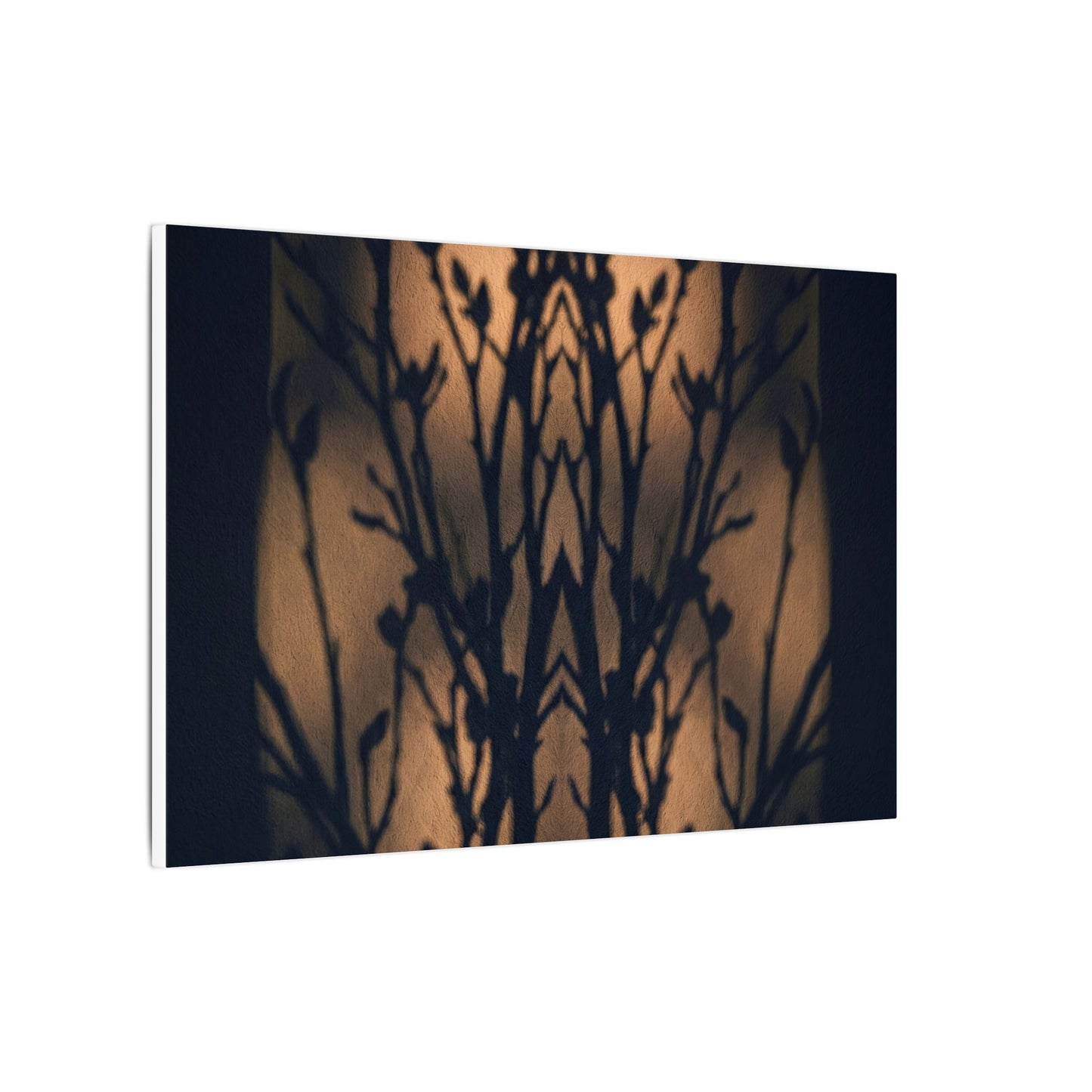 Dark Japandi Shadow Play in Golden Hour | Shadow Zen Canvas Art