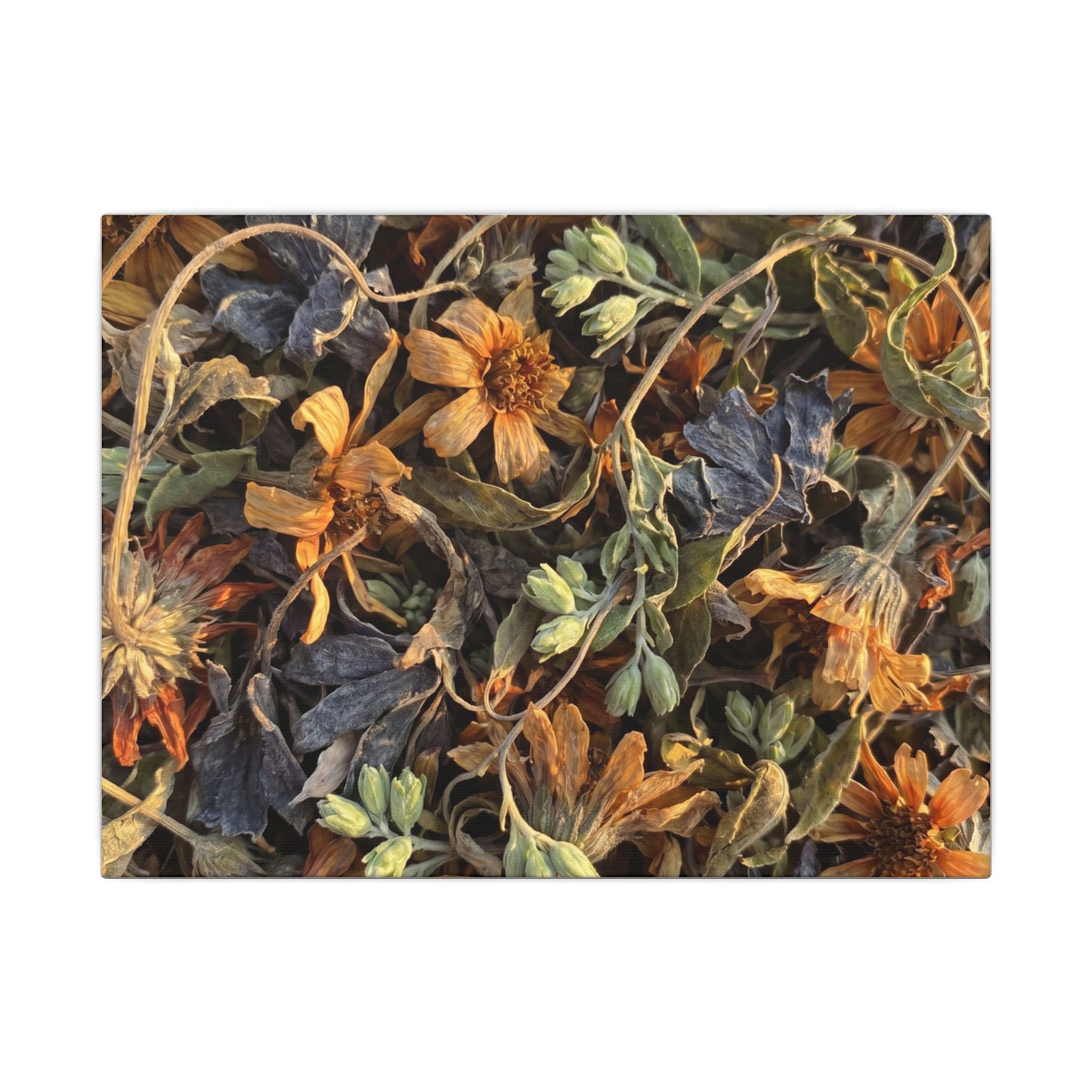 Spring Dried Flowers Japanese Pattern Canvas Art | Warm Decor Art Print