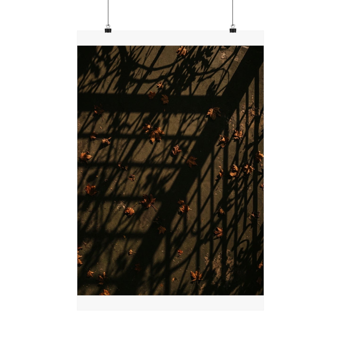 Kanso Shadow Play Wall Art Print - Dark Japandi Moody Minimal Art Print