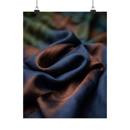Overcast Silk Drape Wall Art Print - Dark Japandi Shibui