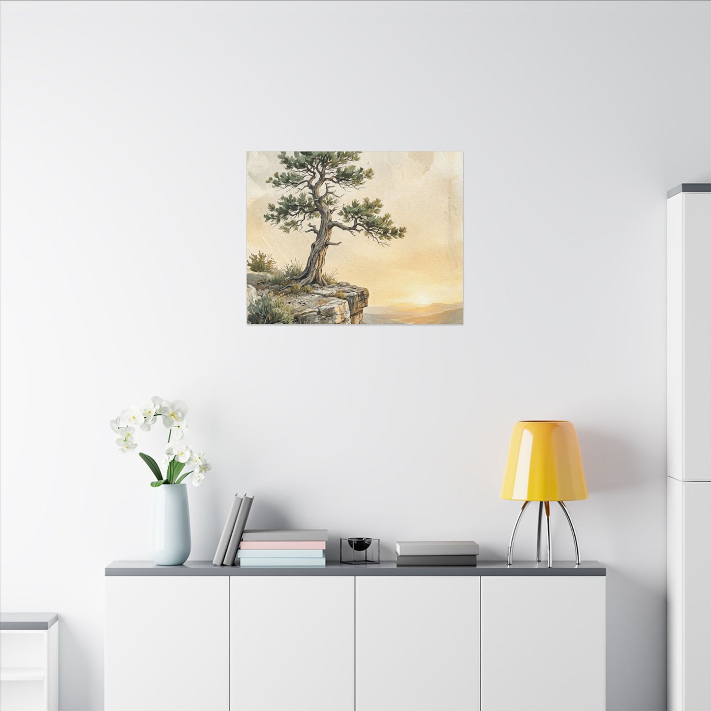 Pine Tree Canvas Art | Summer Japandi Texture Art