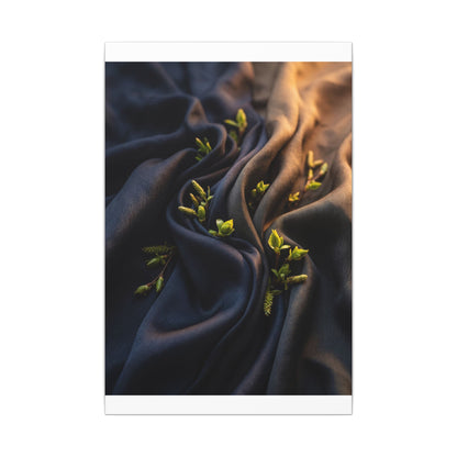 Spring Silk Drape Moody Minimal Canvas Art | Luxurious Decor