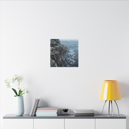 Pine Tree Spring Canvas Art | Japandi Neutral Design