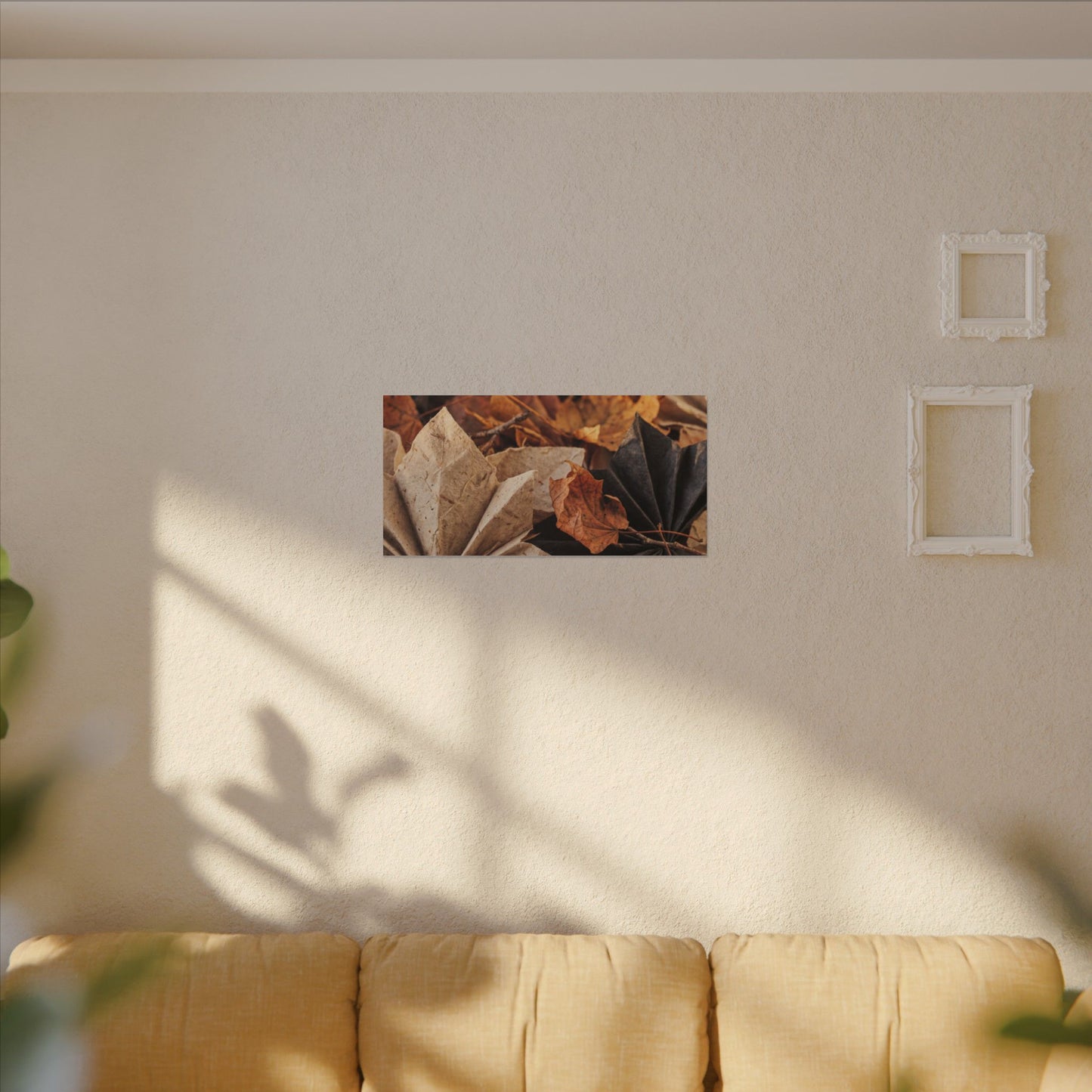 Paper Fold Texture Canvas Art | Elegant Japandi Art