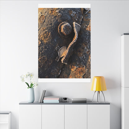 Moody Rust Patina Canvas Art - Moody Minimal Dark Japandi