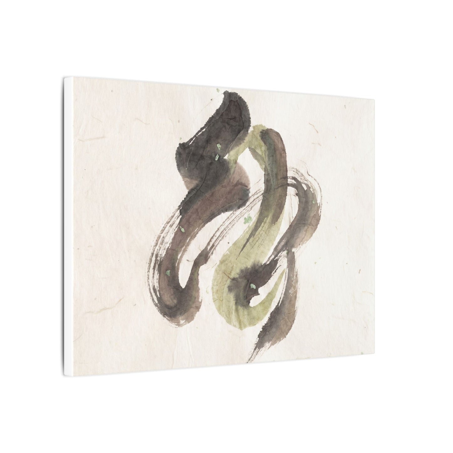 Ink Brushstroke Canvas Art | Spring Japandi Japanese Pattern Art