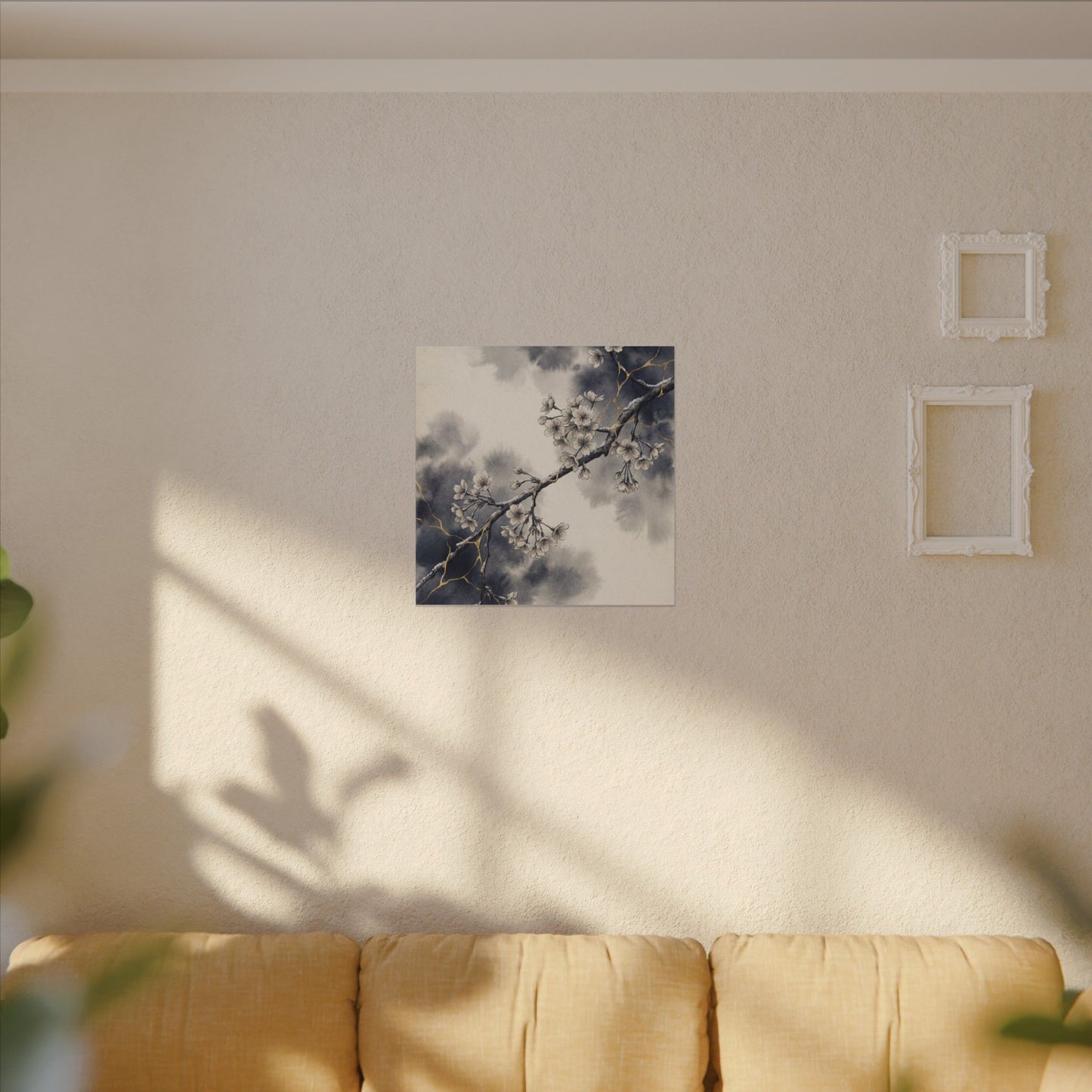 Ma Cherry Blossom Canvas Art - Kintsugi Gold Vein