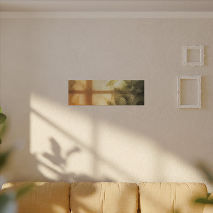 Cozy Shoji Screen Canvas Art - Watercolor Japandi
