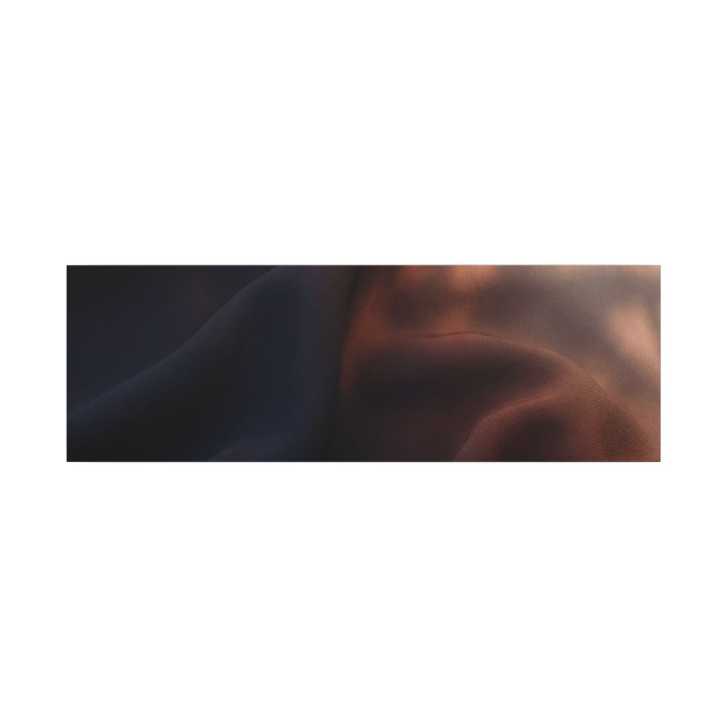 Dark Japandi Silk Drape in Dawn | Shadow Zen Canvas Art