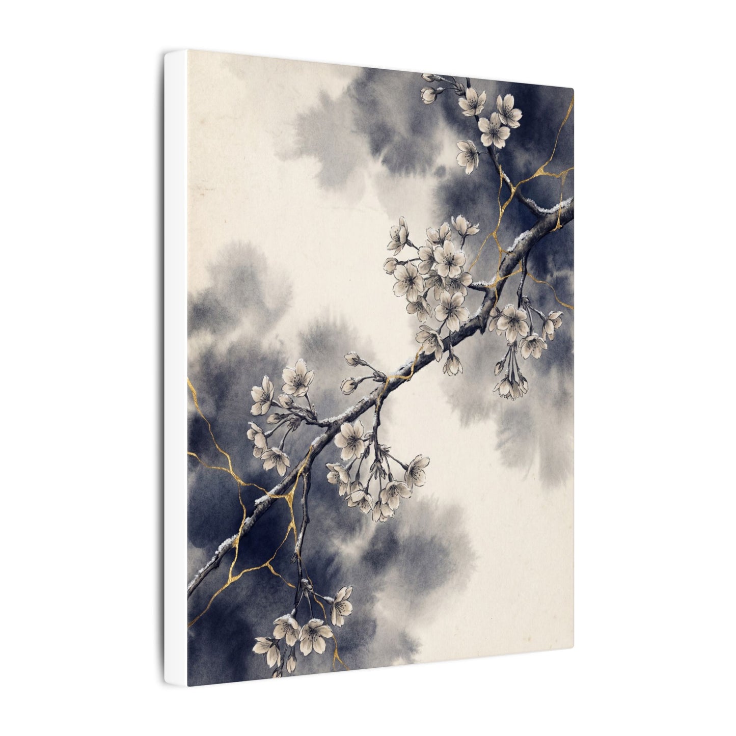 Ma Cherry Blossom Canvas Art - Kintsugi Gold Vein