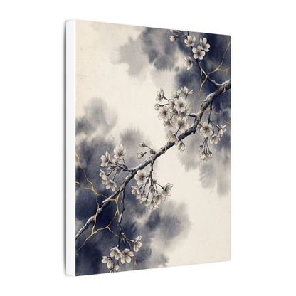 Ma Cherry Blossom Canvas Art - Kintsugi Gold Vein