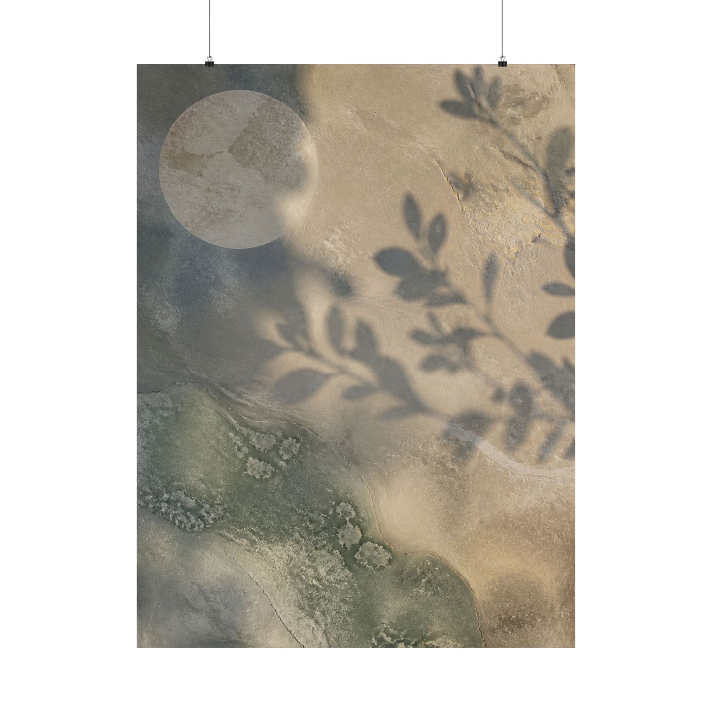 Winter Shadow Play Texture Wall Art Print | Cozy Decor