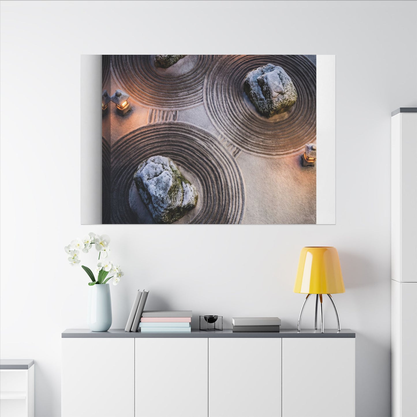 Candlelight Rock Garden Canvas Art - Japandi Ma
