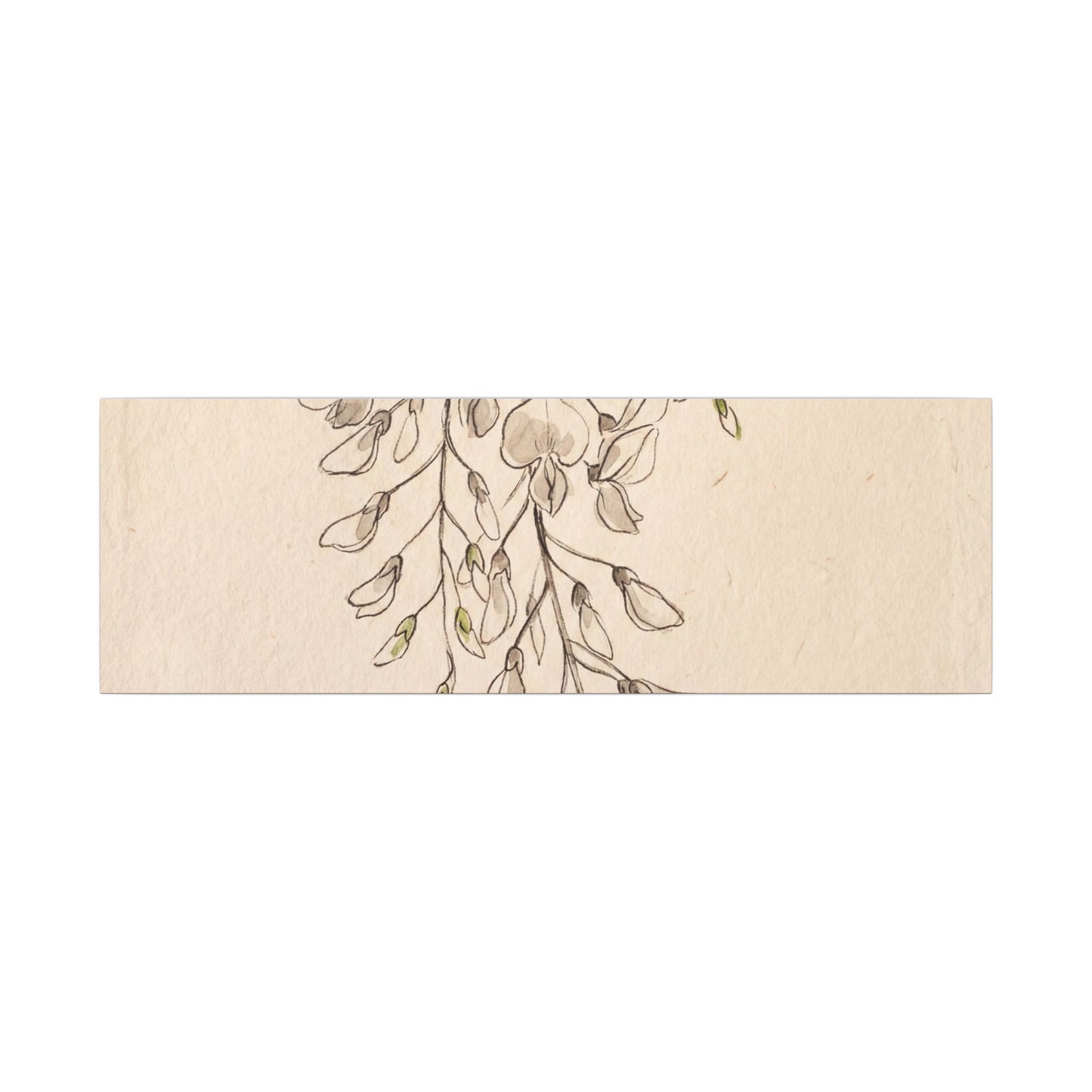 Japandi Wisteria in Golden Hour | Minimal Line Canvas Art