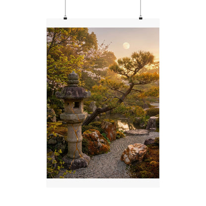 Moonlit Garden Spring Wall Art Print | Kintsugi Resilient Design