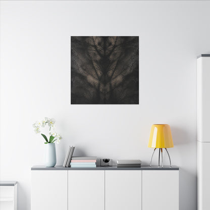 Seijaku Shadow Play Canvas Art - Dark Japandi Charcoal Ink
