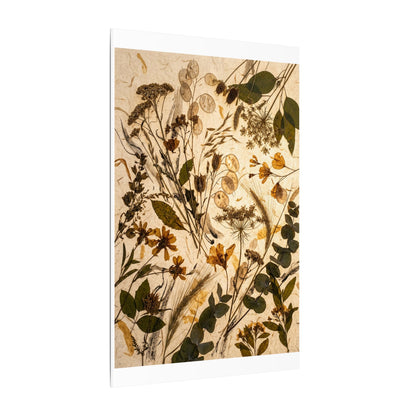 Dried Flowers Summer Canvas Art | Japandi Neutral Design