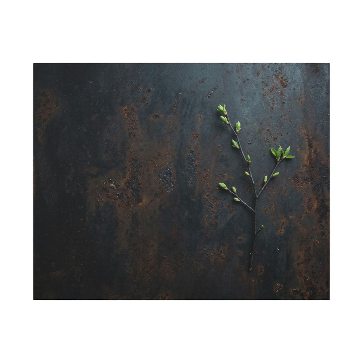 Rust Patina Moody Minimal Canvas Art | Moody Dark Japandi Art
