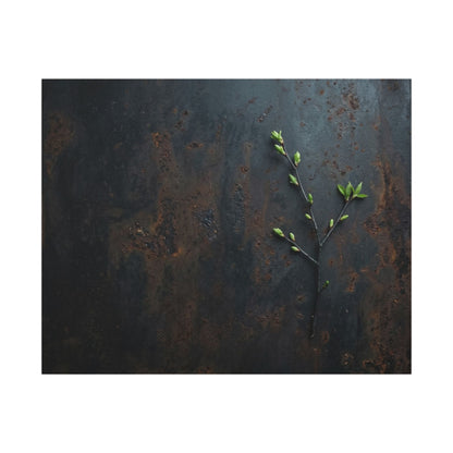 Rust Patina Moody Minimal Canvas Art | Moody Dark Japandi Art