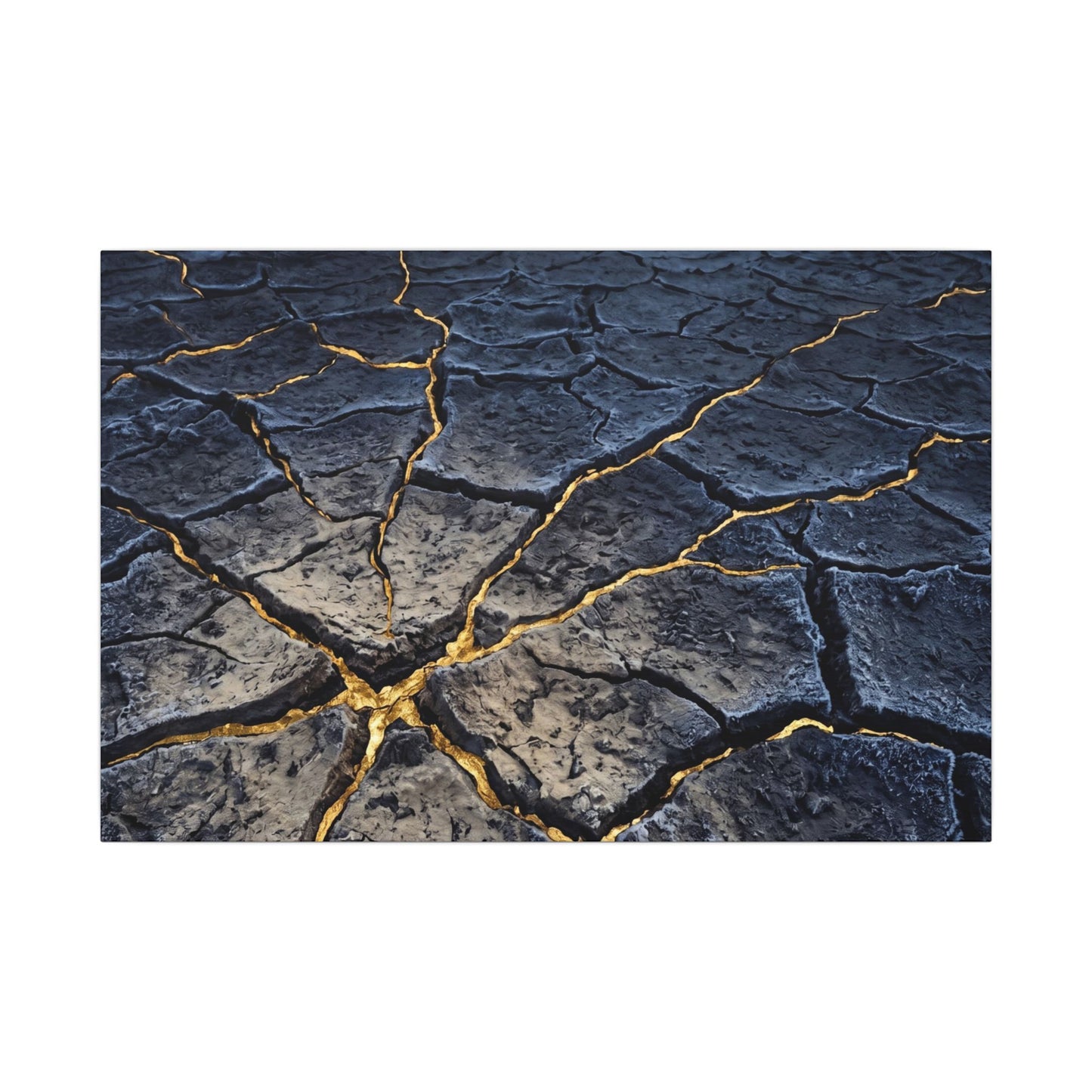 Cracked Earth Broken Beauty Canvas Art | Artful Kintsugi Art