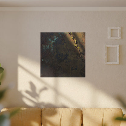 Golden Hour Rust Patina Canvas Art - Dark Japandi Ma
