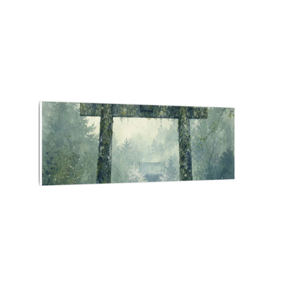 Earthy Torii Gate Canvas Art - Watercolor Japandi