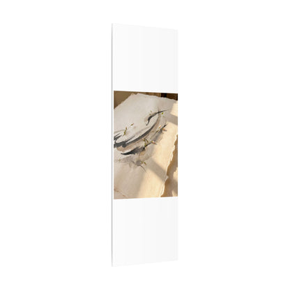 Ink Brushstroke Watercolor Canvas Art | Neutral Japandi Art