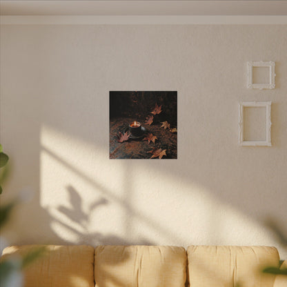 Autumn Rust Patina Shadow Zen Canvas Art | Sophisticated Decor