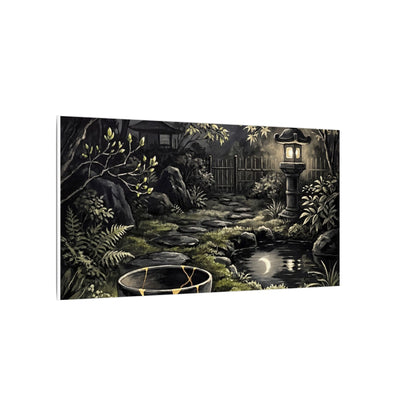 Kintsugi Moonlit Garden in Dappled | Gold Repair Canvas Art