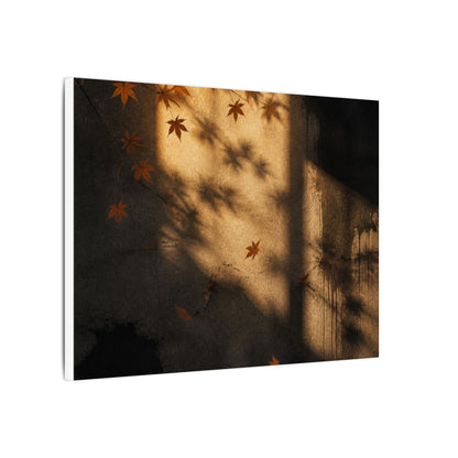 Shadow Play Canvas Art | Autumn Dark Japandi Charcoal Ink Art