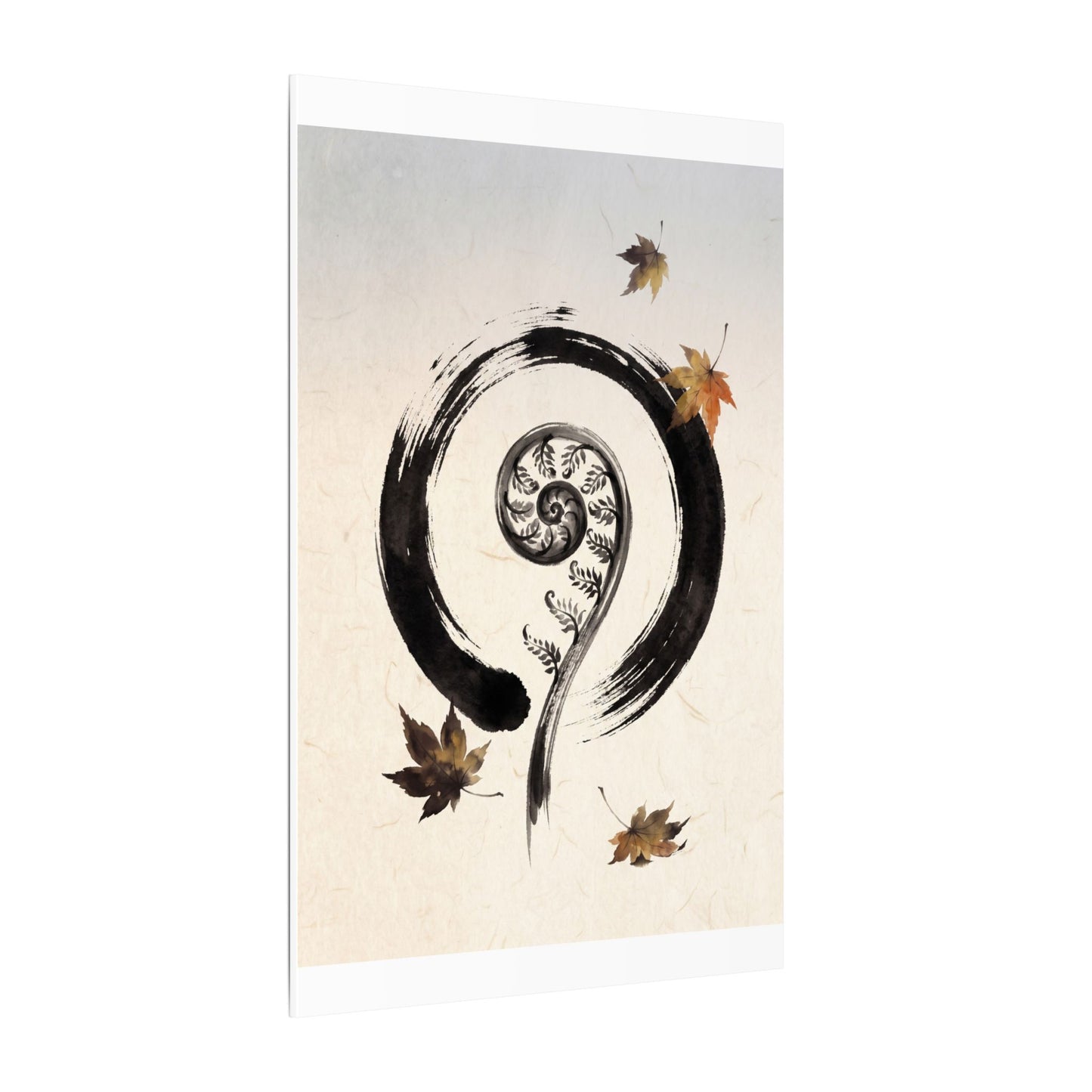 Fern Unfurling Autumn Canvas Art | Zen Peaceful Design
