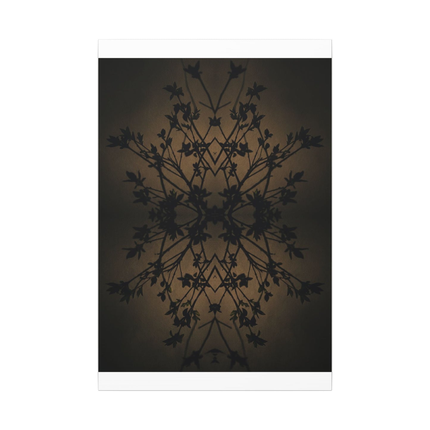Golden Hour Shadow Play Canvas Art - Dark Japandi Seijaku