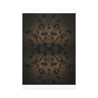 Golden Hour Shadow Play Canvas Art - Dark Japandi Seijaku