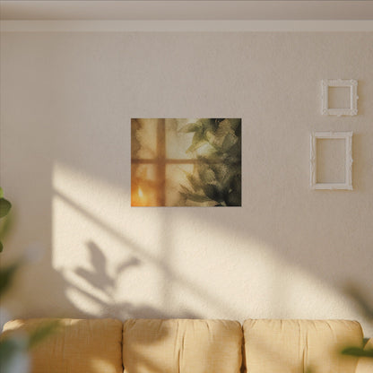 Cozy Shoji Screen Canvas Art - Watercolor Japandi