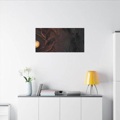 Dried Flowers Canvas Art | Winter Dark Japandi Moody Minimal Art