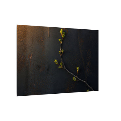 Dark Japandi Rust Patina in Golden Hour | Moody Minimal Canvas Art